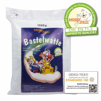 Bastelwatte weiß 1 kg