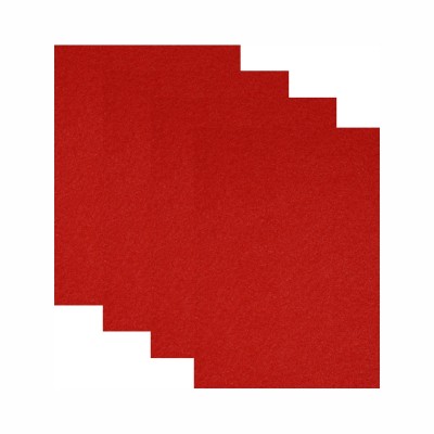 Hartfilz Bastelsets 30 x 42 cm: Set je 4 St. im Beutel rot