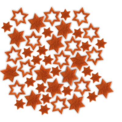 Streudeko Sterne aus Filz 25 g orange