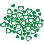 Streudeko Herzen aus Filz 15 g grün 