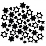 Streudeko Sterne aus Filz 15 g schwarz 